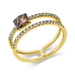Ring aus 750 Gold Gelbgold 34 Brillanten 0,21ct I-VSI/SI B:6,2mm