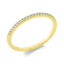 Ring aus 750 Gold Gelbgold 21 Brillanten 0,09ct TW-SI B:1,3mm