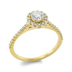 Ring aus 750 Gold Gelbgold 35 Diamanten 0,6ct TW-SI Ø7,5mm