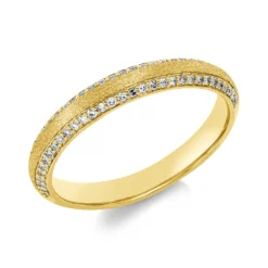 Ring aus 750 Gold Gelbgold 64 Diamanten 0,19ct TW-SI B:3,2mm