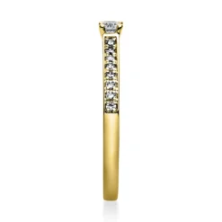 Ring aus 750 Gold Gelbgold mit 17 Diamanten Brillanten 0,22 Ct. 4er-Krappe