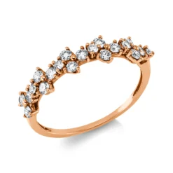 Ring aus 750 Gold Rotgold 20 Brillanten 0,5ct I-SI B:4,6mm
