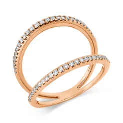 Ring aus 750 Gold Rotgold 54 Brillanten 0,32ct W-SI B:15,6mm