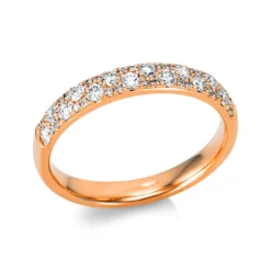 Ring aus 750 Gold Rotgold 42 Brillanten 0,44ct TW-SI B:3mm