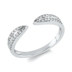 Ring aus 750 Gold Weißgold 36 Brillanten 0,19ct W-SI B:3,6mm