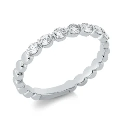 Ring aus 750 Gold Weißgold 7 Brillanten 0,38ct TW-SI B:2,5mm