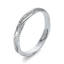 Ring aus 750 Gold Weißgold 64 Brillanten 0,14ct TW-SI B:2,6mm