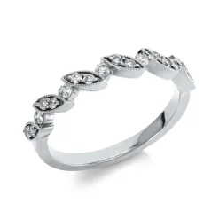 Ring aus 750 Gold Weißgold 17 Brillanten 0,28ct TW-SI B:3,5mm