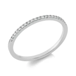 Ring aus 750 Gold Weißgold 21 Brillanten 0,09ct TW-SI B:1,3mm