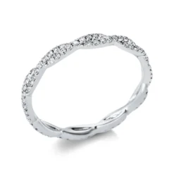 Ring aus 750 Gold Weißgold 90 Brillanten 0,42ct TW-SI B:2,1mm