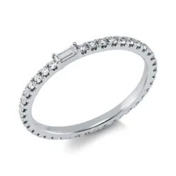 Ring aus 750 Gold Weißgold 41 Diamanten 0,4ct TW-VSI/SI B:1,8mm