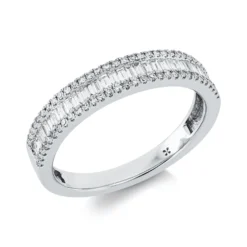 Ring aus 585 Gold Weißgold 93 Diamanten 0,45ct B:3,7mm