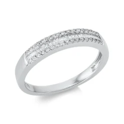 Ring aus 750 Gold Weißgold 58 Diamanten 0,25ct TW-SI B:3,5mm