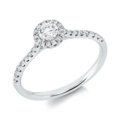 Ring aus 750 Gold Weißgold 31 Diamanten 0,4ct Ø6mm