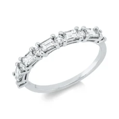 Ring aus 750 Gold Weißgold 11 Diamanten 0,77ct B:3,1mm
