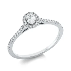 Ring aus 750 Gold Weißgold 37 Diamanten 0,31ct TW-SI B:6,2mm