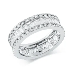 Ring aus 585 Gold Weißgold 102 Diamanten 3ct F-SI B:6,3mm