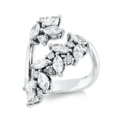Ring aus 750 Gold Weißgold 20 Diamanten 1,78ct F-SI B:20,4mm