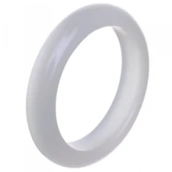Ring aus Katzenauge Fingerring Fingerschmuck Steinring weiß-grau glatt