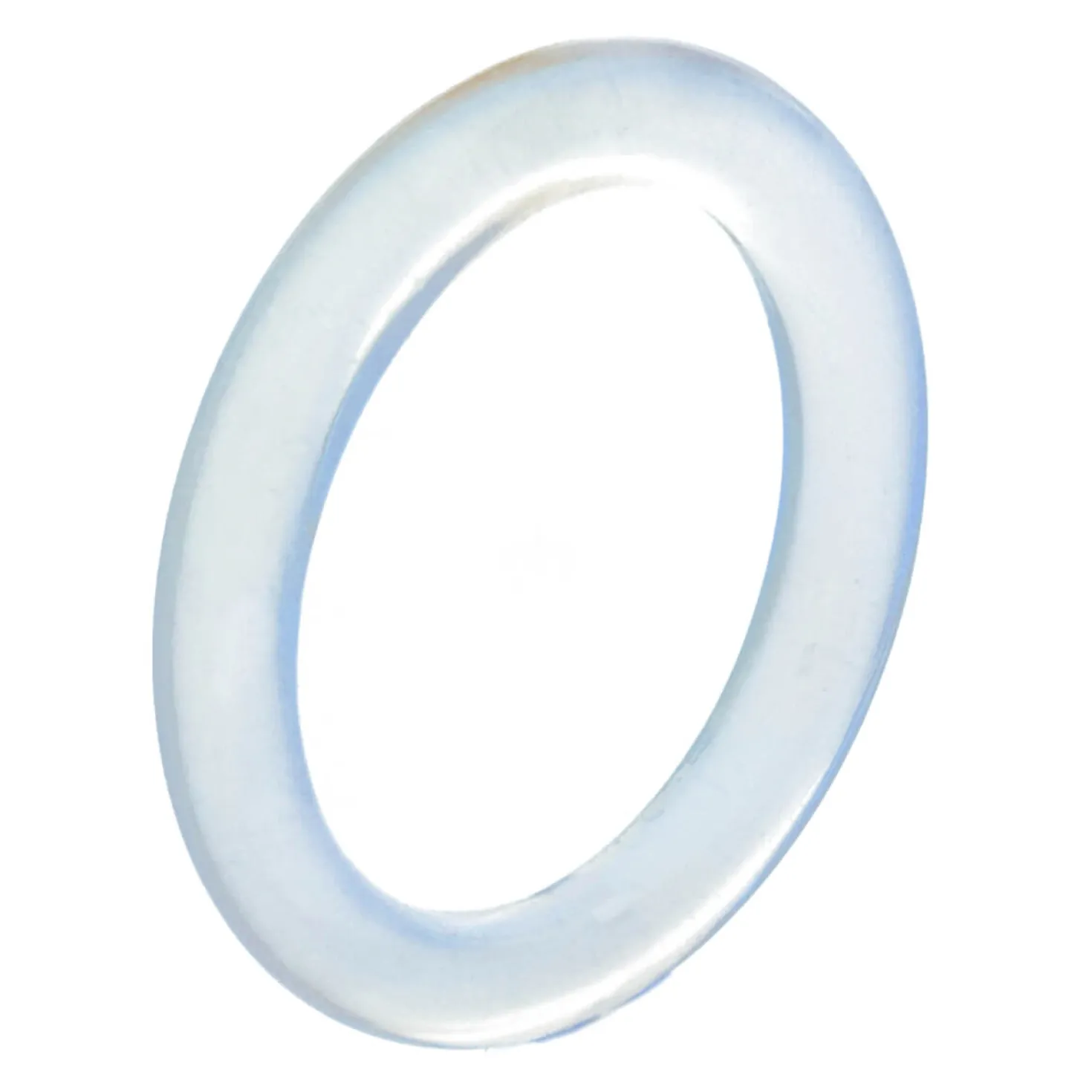 Ring aus Opalit-Mondstein 3mm schmal rund grau schlicht Fingerring Fingerschmuck