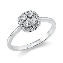 Ring aus 950 Platin 29 Diamanten 0,34ct TW-SI B:10,2mm