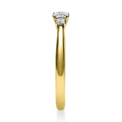 Ring Damenring aus 585 Gold Gelbgold mit 3 Diamanten Brillanten 0,33 Ct.