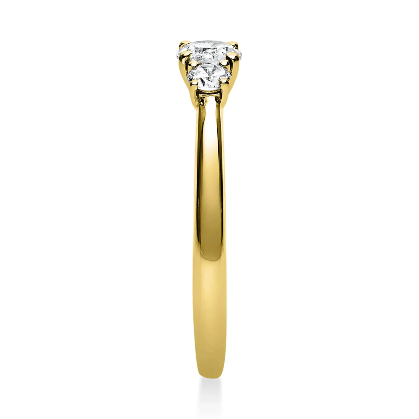 Ring Damenring aus 585 Gold Gelbgold mit 3 Diamanten Brillanten 0,47 Ct.