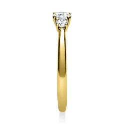Ring Damenring aus 750 Gold Gelbgold mit 3 Diamanten Brillanten 0,47 Ct.