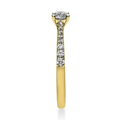 Ring Damenring aus 750 Gold Gelbgold mit 17 Diamanten Brillanten 0,51 Ct.