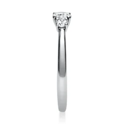 Ring Damenring aus 585 Gold Weißgold mit 3 Diamanten Brillanten 0,47 Ct.