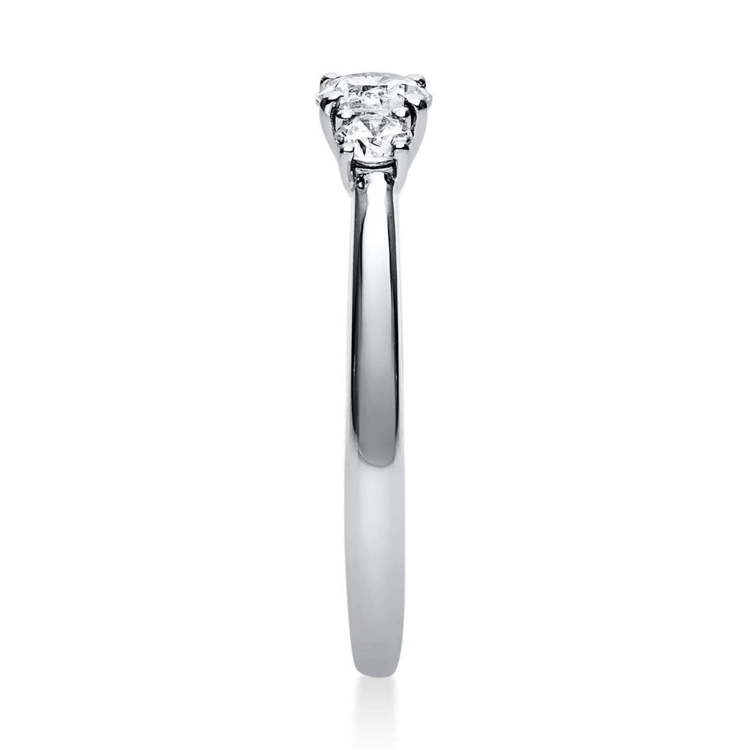 Ring Damenring aus 585 Gold Weißgold mit 3 Diamanten Brillanten 0,47 Ct.