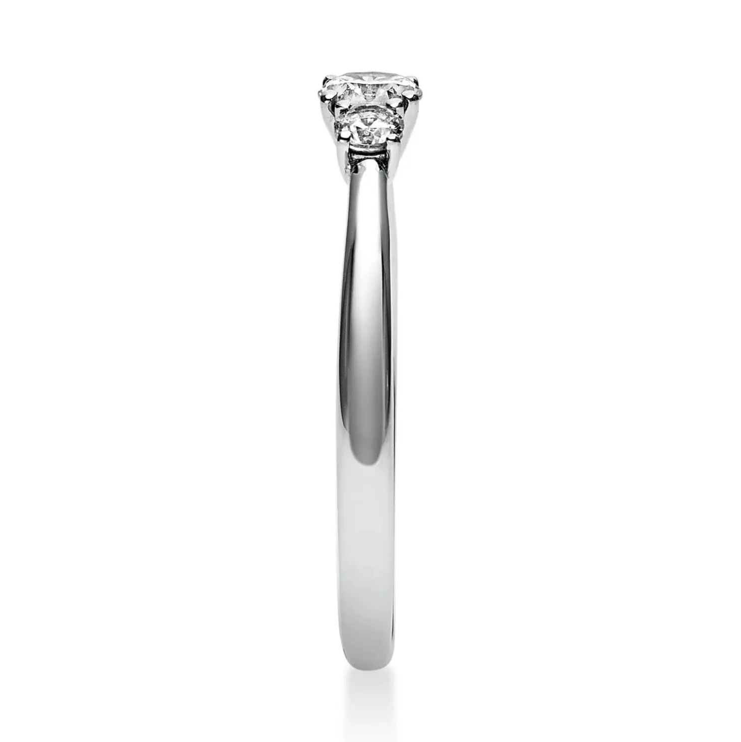 Ring Damenring aus 585 Gold Weißgold mit 3 Diamanten Brillanten 0,33 Ct.