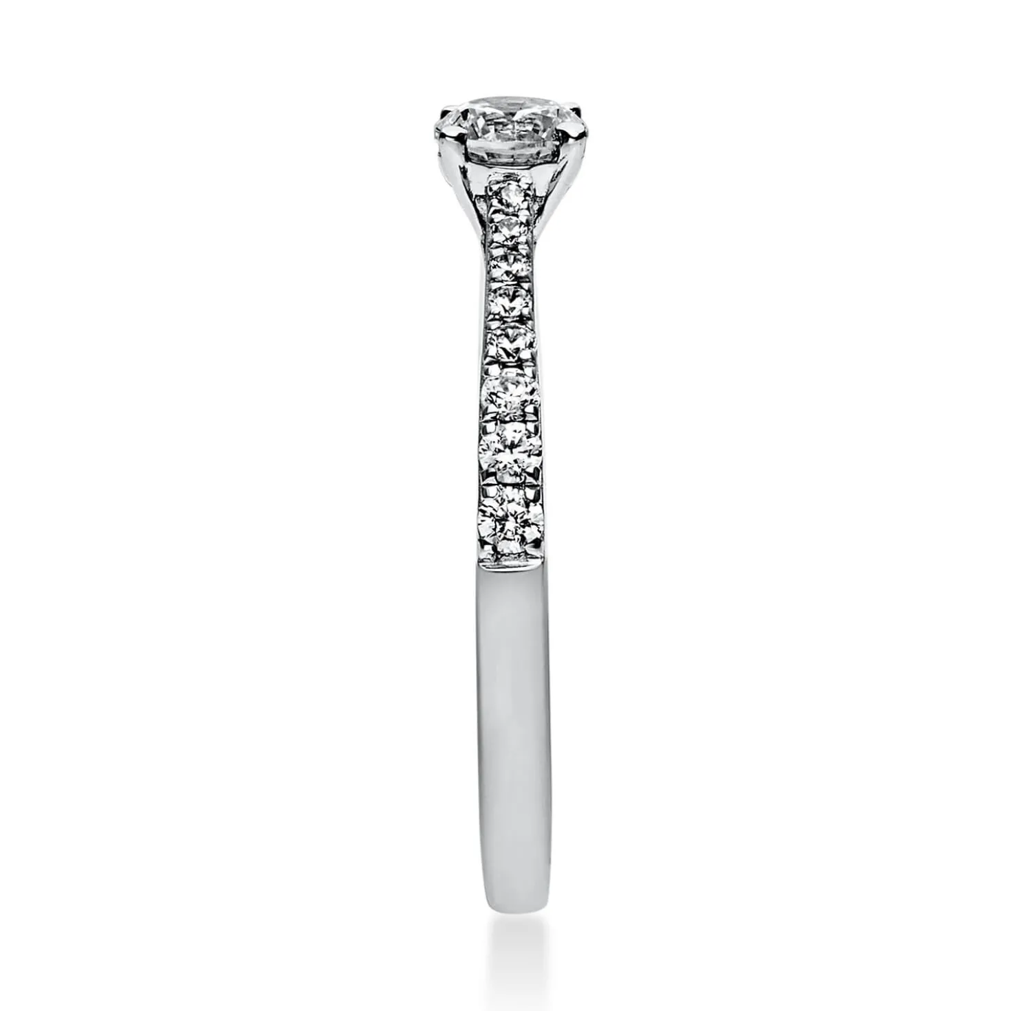 Ring Damenring aus 750 Gold Weißgold mit 17 Diamanten Brillanten 0,51 Ct.