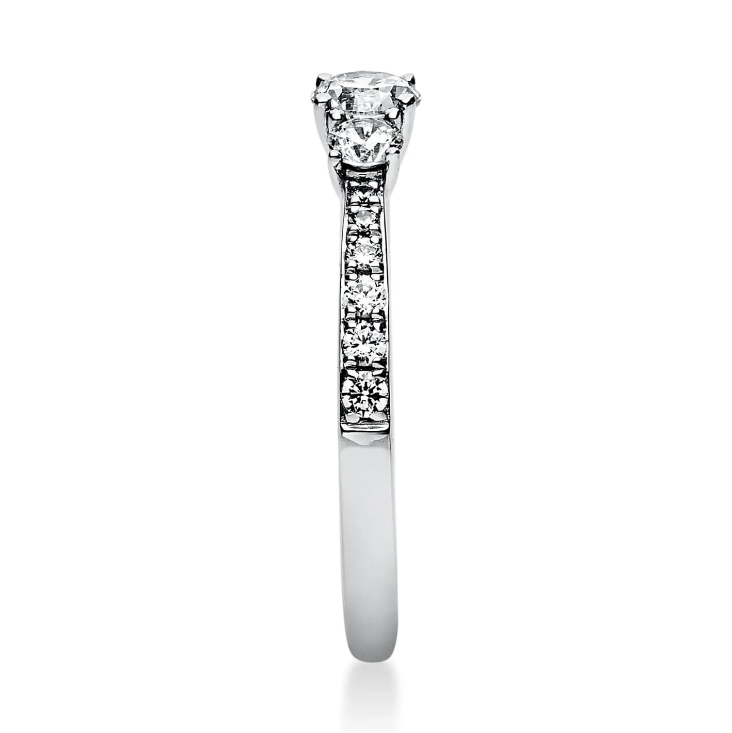 Ring Damenring aus 585 Gold Weißgold mit 15 Diamanten Brillanten 0,58 Ct.