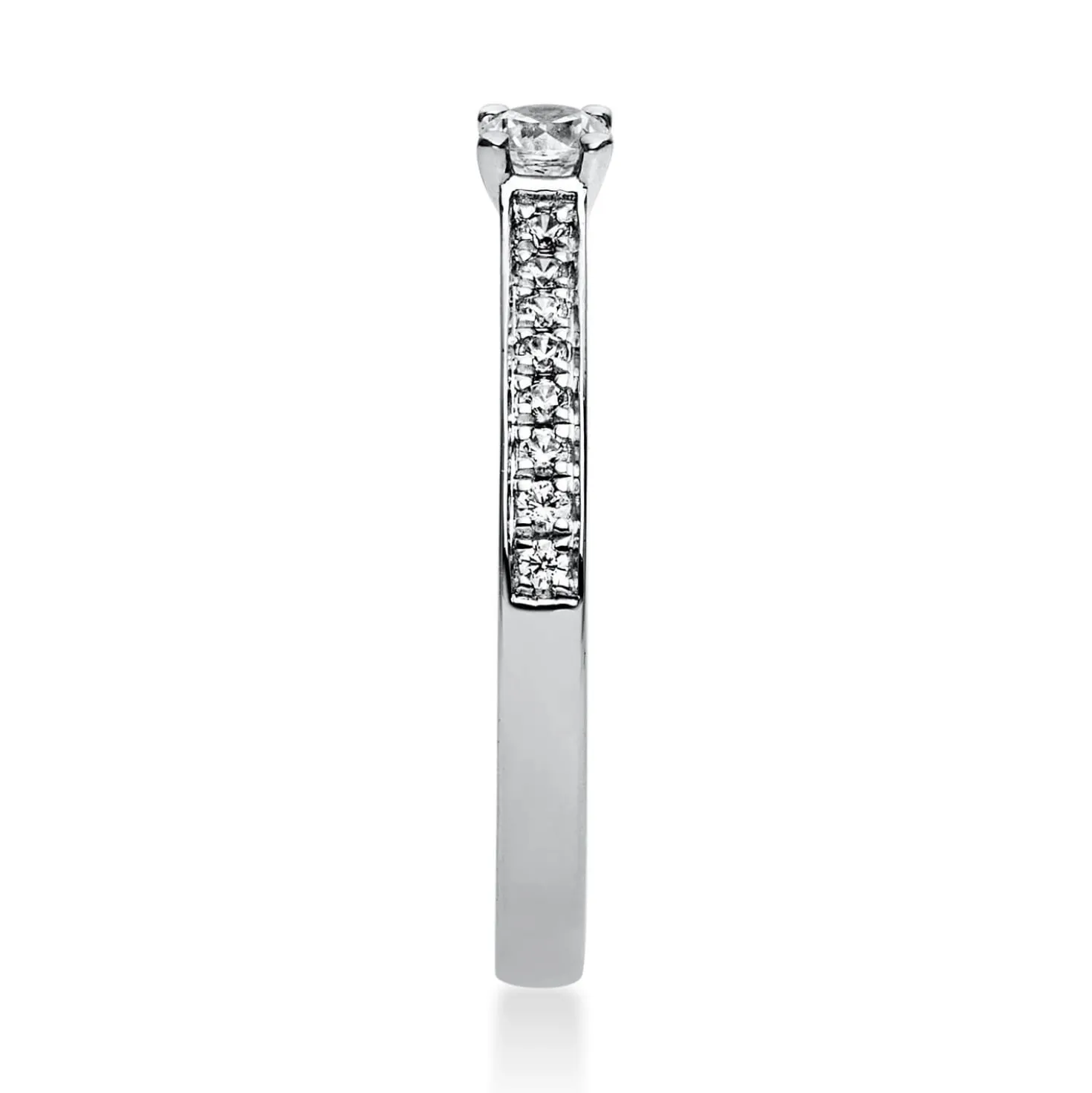 Ring Damenring aus 950 Platin mit 17 Diamanten Brillanten 0,29 Ct. 4er-Krappe