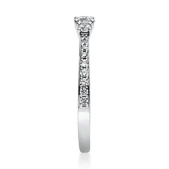 Ring Damenring aus 950 Platin mit 21 Diamanten Brillanten 0,37 Ct. 4er-Krappe