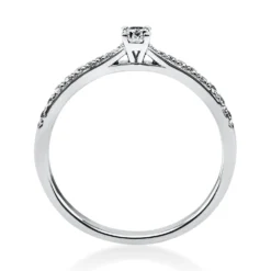 Ring Damenring aus 950 Platin mit 19 Diamanten Brillanten 0,22 Ct. 4er-Krappe