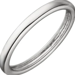 Ring Damenring aus 925 Silber flach glänzend schlicht 2,3mm schmal dünn