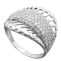 Ring Damenring mit vielen Zirkonia weiß Kobraform 925 Silber