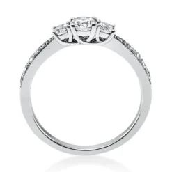 Ring Damenring Platinring aus 950 Platin mit 15 Diamanten Brillanten 0,58 Ct.