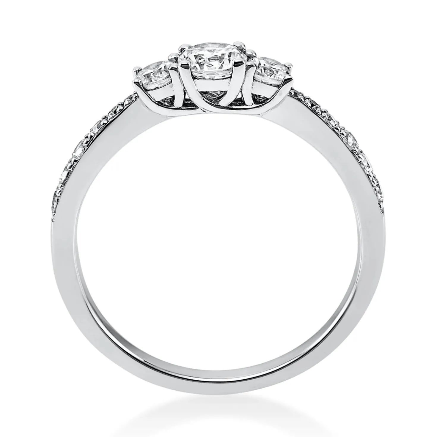 Ring Damenring Platinring aus 950 Platin mit 15 Diamanten Brillanten 0,58 Ct.
