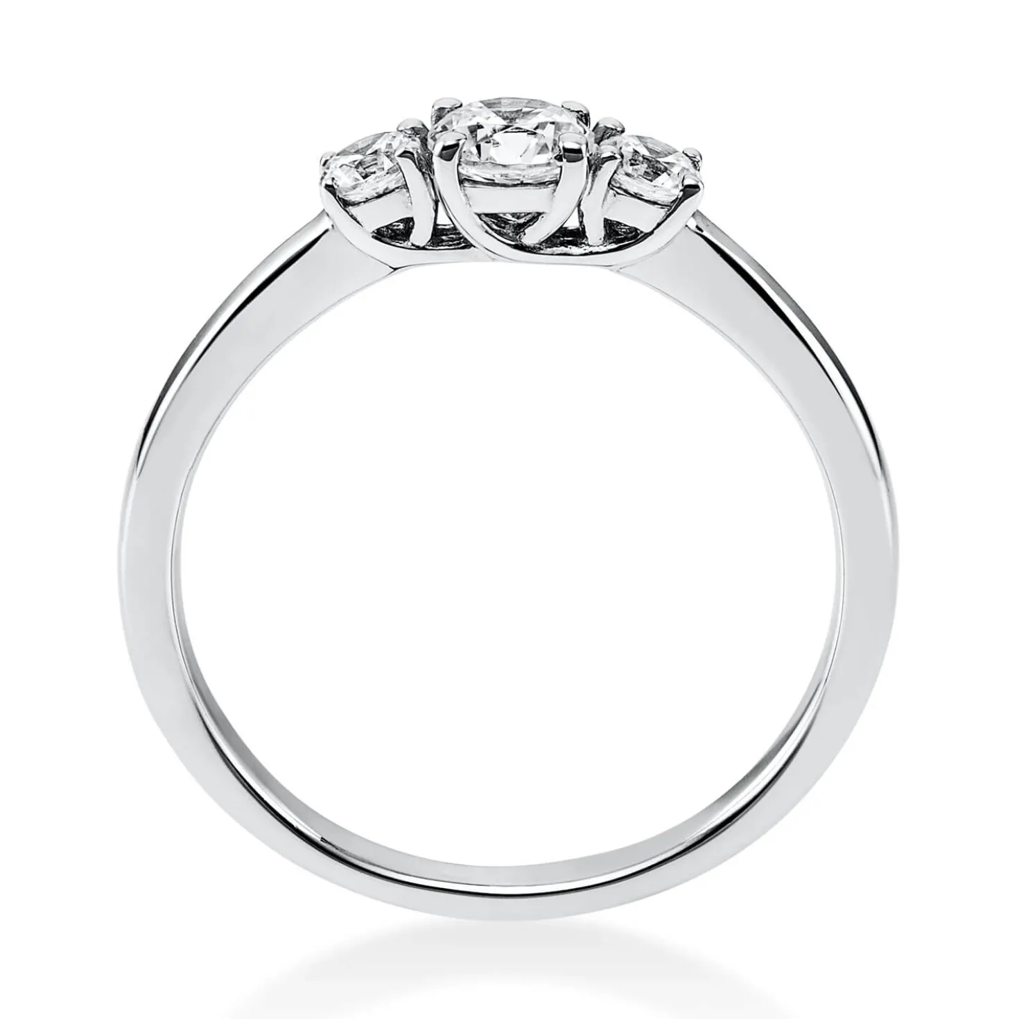 Ring Damenring Platinring aus 950 Platin mit 3 Diamanten Brillanten 0,47 Ct.