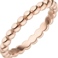 Ring Kugel Kügelchen aus 925 Silber rotgold vergoldet Kugelring für Damen
