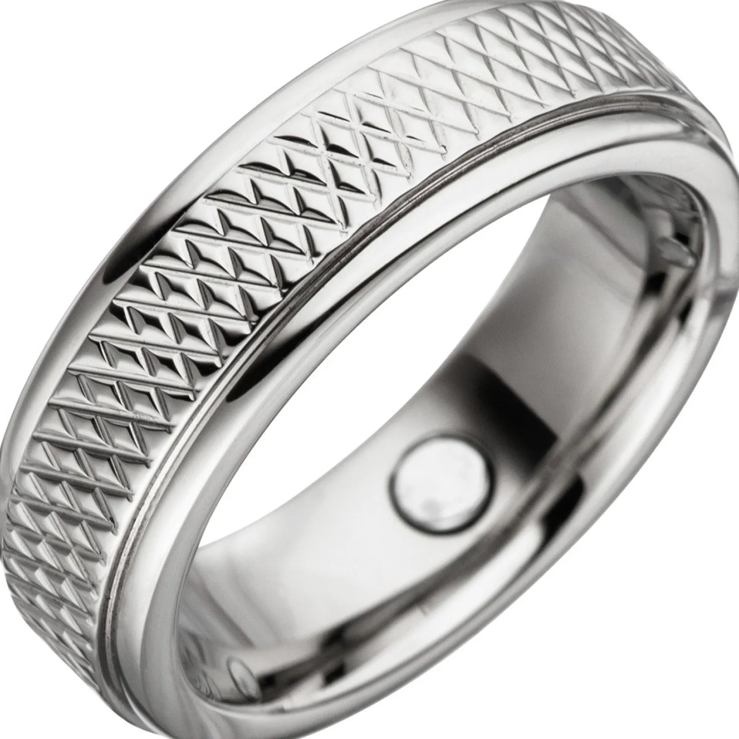 Ring Magnetring Partnerring aus Edelstahl mit Magnet Breite 7mm Unisex