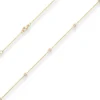 Rund-Ankerkette Goldkette mit Zirkonia Collier aus 585 Gold Gelbgold 45cm
