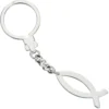 Schlüsselanhänger Jesus Fischsymbol Ichthys Fisch 925 Silber Unisex