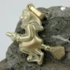 Schmuckanhänger Kettenanhänger 20x22mm Hexe 14Kt 585 Gelbgold Halsschmuck Damen
