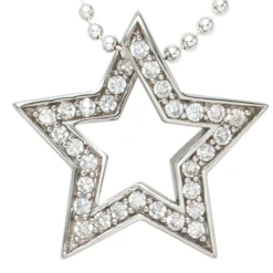 Schmuck Anhänger 20,4x19,6mm Stern mit Zirkonia 925 Echt Silber Halsschmuck