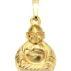 Schmuck-Set, Anhänger Buddha auf 1,3mm Panzerkette 333 Gold Gelbgold 50cm