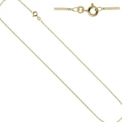 Schmuck-Set, Anhänger Buddha auf 1,3mm Panzerkette 333 Gold Gelbgold 50cm